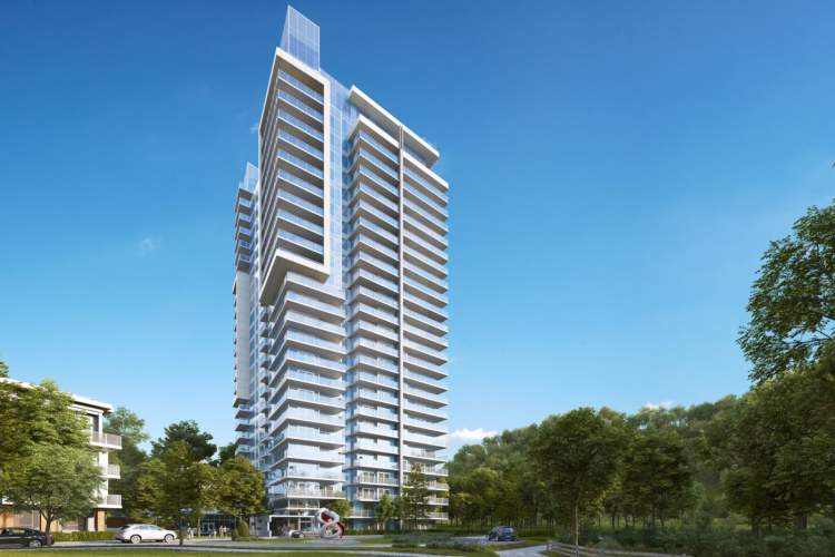 One of two 26-storey towers designed by award-winning Ciccozzi Architecture.