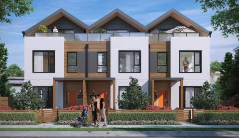 Artist Rendering Of Earl, The Latest Vancouver Townhouse Project By Vicini Homes.