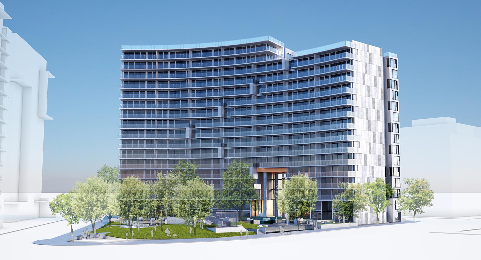 Avenue One north elevation rendering.