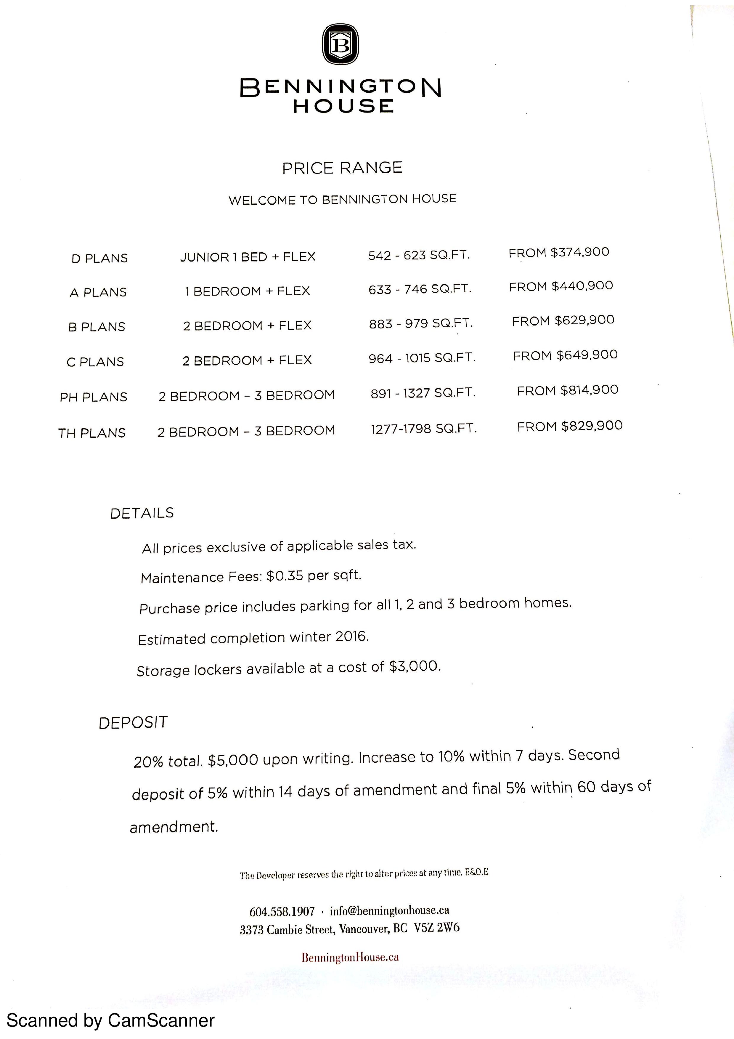 Bennington House Price Range List Mike Stewart Realtor-page-001