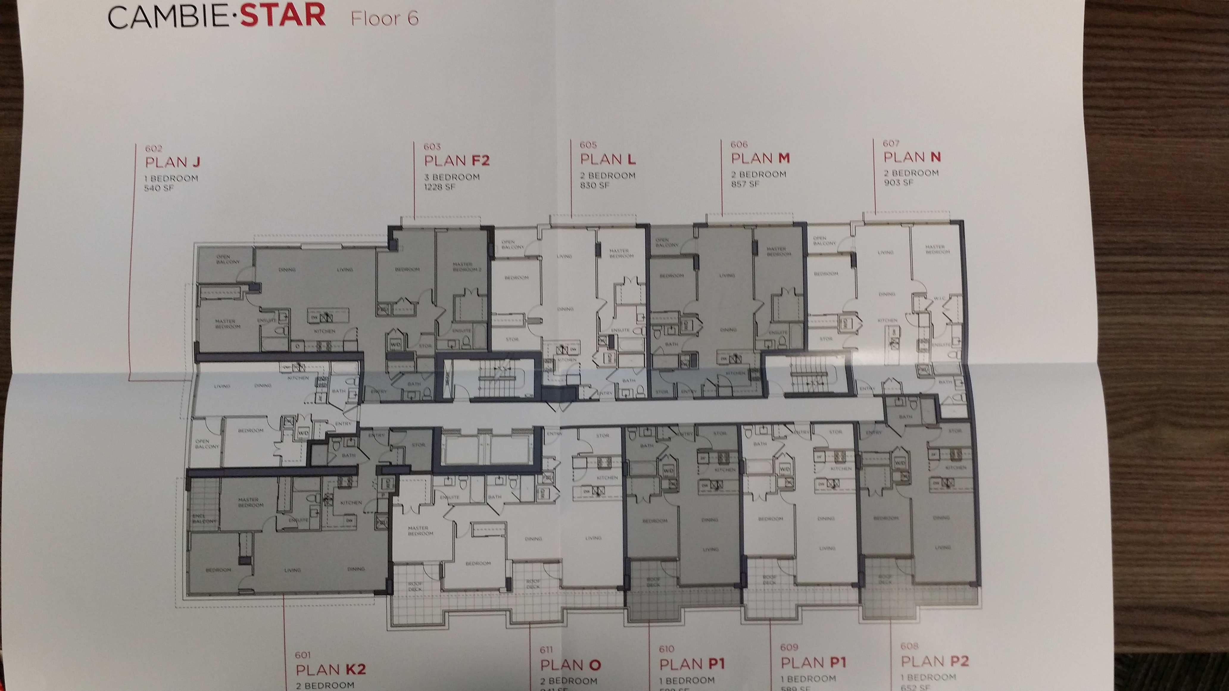 Cambie Star 6th Floor Plans
