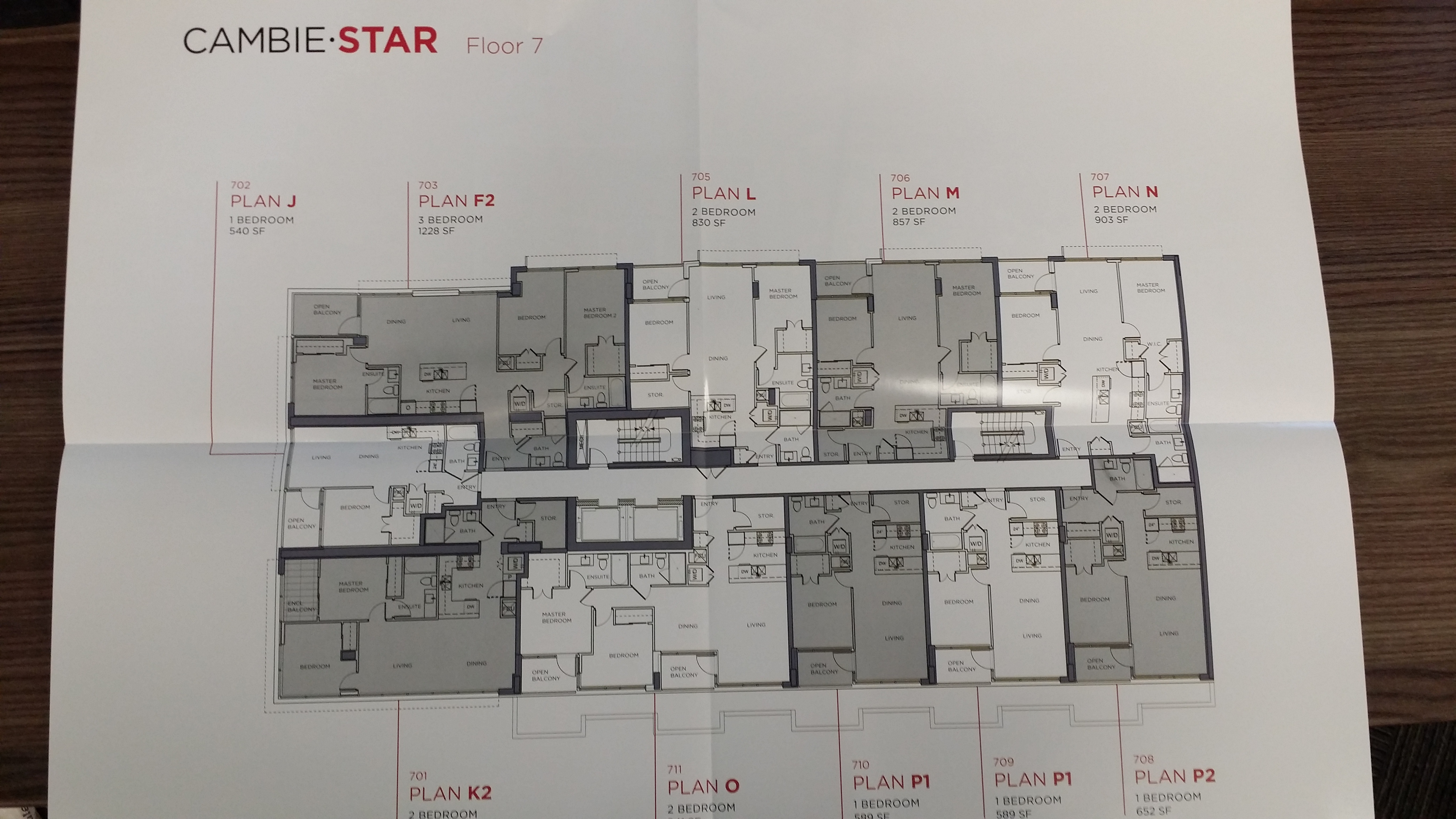 Cambie Star 7th Floor Plans