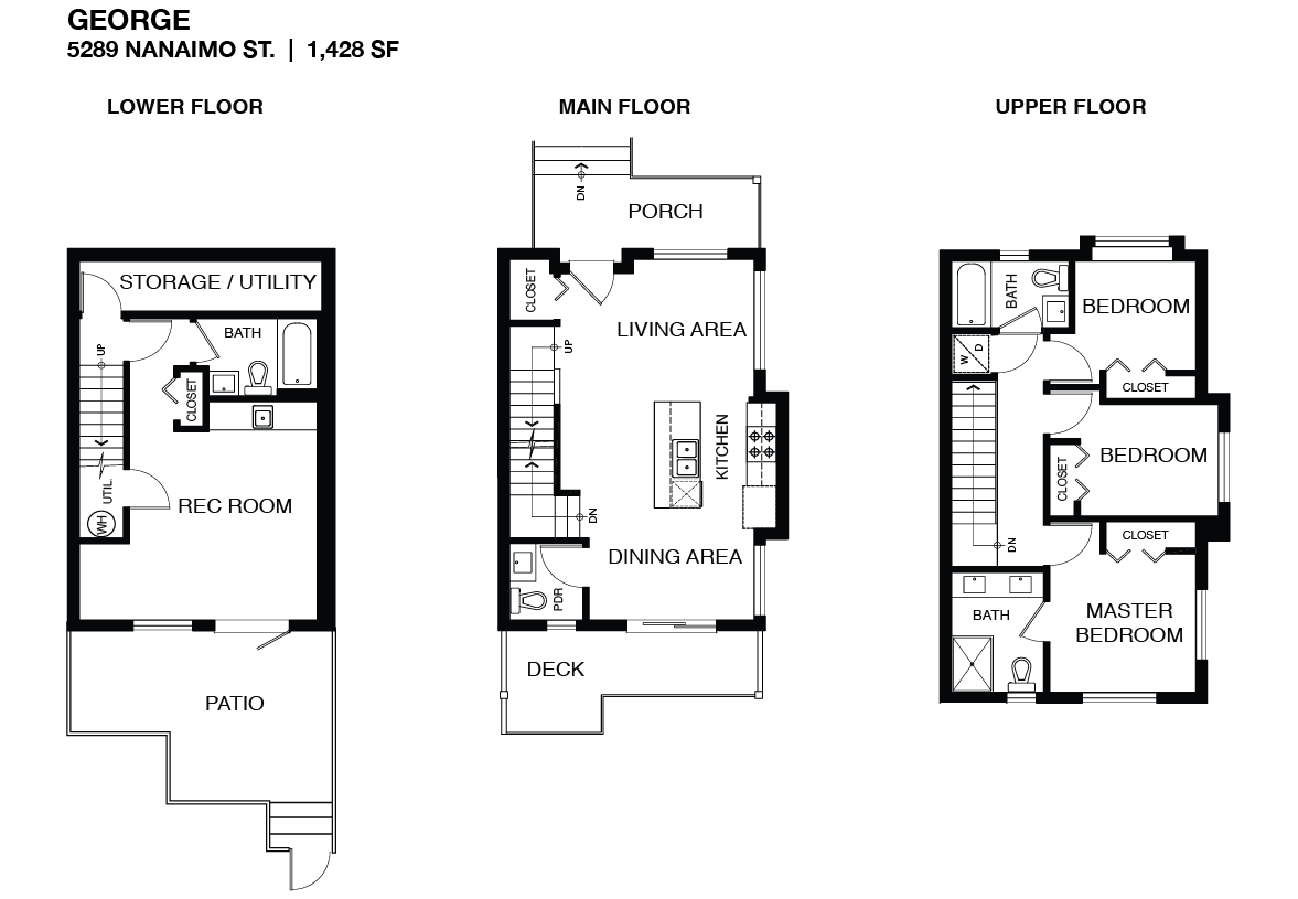 Floorplan for George at 5289 Nanaimo Street, Vancouver.