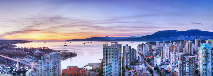 Vancouver English Bay view from the Maddox at 1351 Continental Street