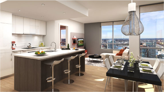 Kitchen at 1308 Hornby Street - Salt - Downtown Vancouver Condo 