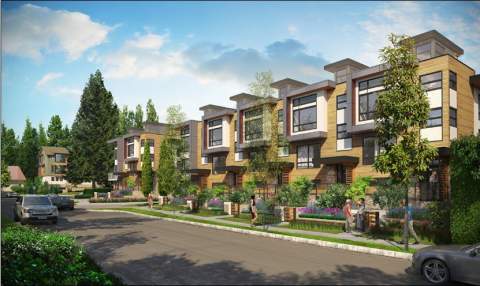 Artist Rendering Of Continuum At Nature's Edge, The Latest North Vancouver Townhome Development By Brody.
