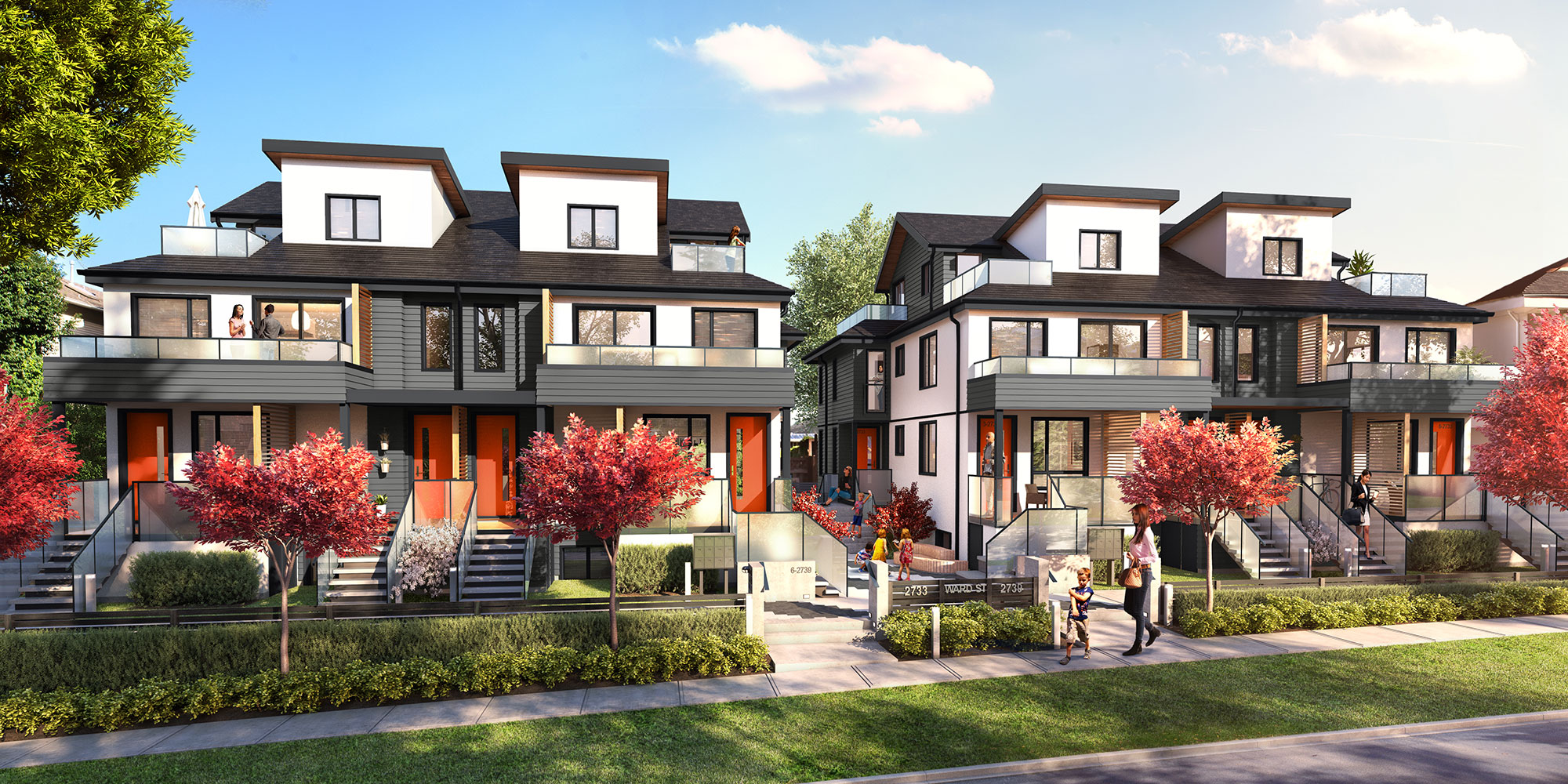 New Norquay presale townhouses in East Vancouver by Vicini Homes.