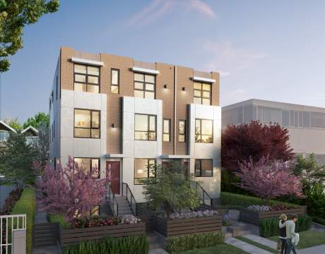 Five Contemporary West Side Vancouver Townhomes.