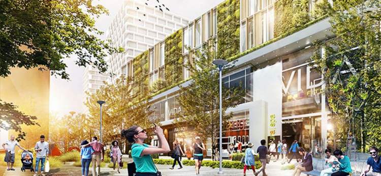 Hazelbridge Way will become Lansdowne's new high street for retail.