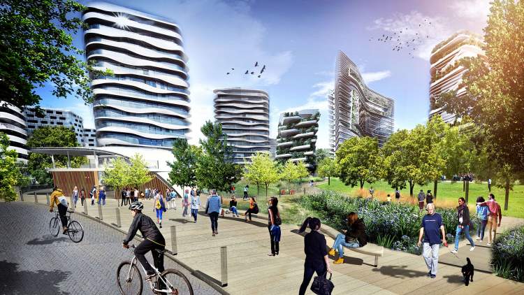 Lansdowne District's Civic Plaza will be a new town square in the heart of Richmond.