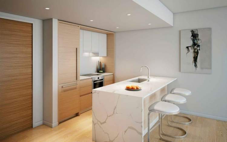 Capital Park's contemporary kitchens set the stage for effortless entertaining.