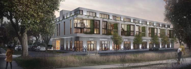 Kenstone Properties is proposing this mixed-use development for Kerrisdale that includes presale condos and townhomes.