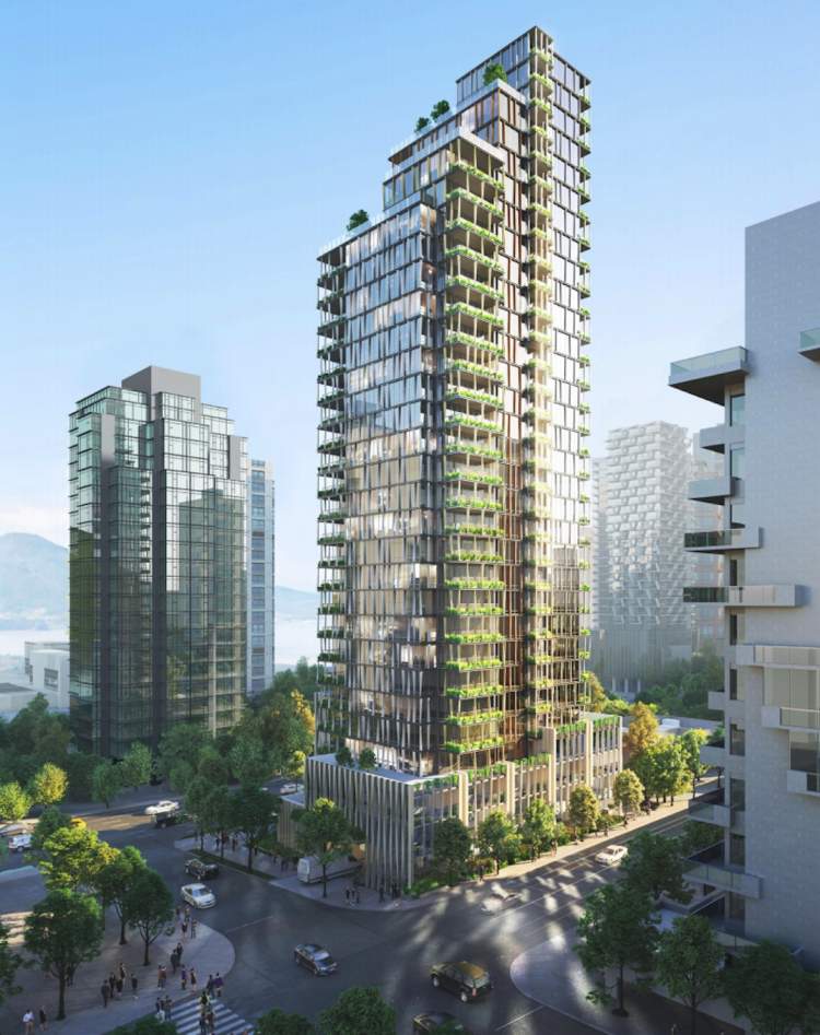 Park by Anthem Rendering for 1698 West Georgia Street in Downtown Vancouver's Coal Harbour