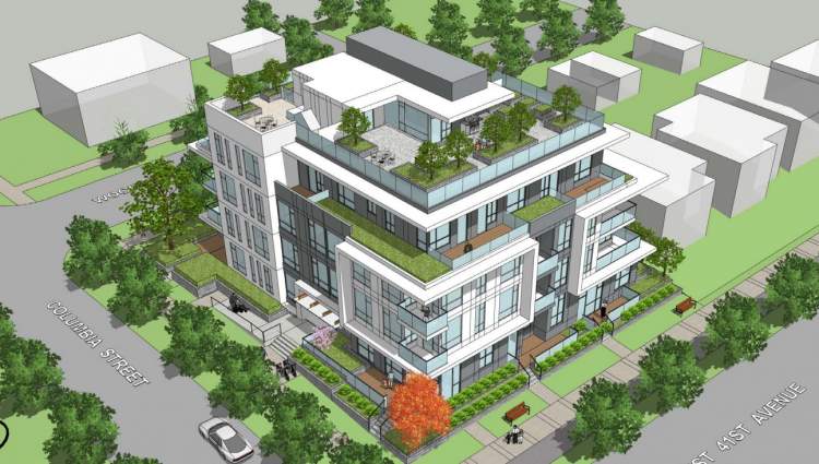 New Oakridge condominium proposed for Vancouver's Cambie Corridor.
