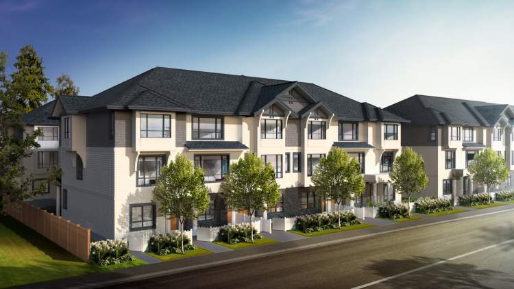 An upscale collection of 2- and 3-bedroom Langley City townhomes selling now.