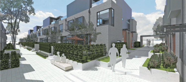 Coming soon to Oak and West 52nd Avenue, 3-storey, 3-bedroom Westside courtyard townhomes.