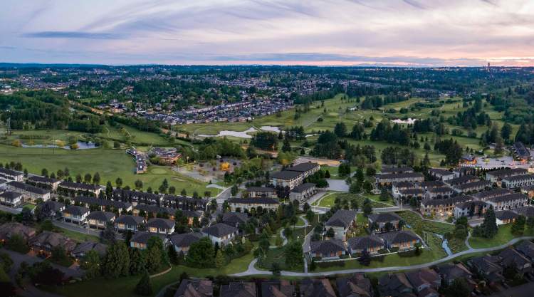 A master-planned community of 46 duplexes and 219 townhoumes.
