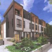 Render of townhomes proposed for Ducklow Street and Smith Avenue in Burquitlam.