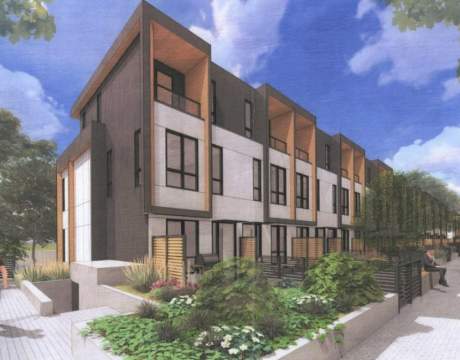 Render Of Townhomes Proposed For Ducklow Street And Smith Avenue In Burquitlam.