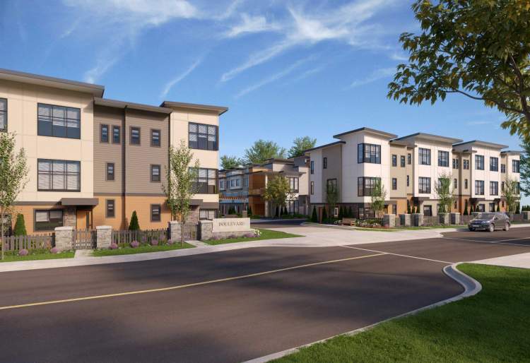 2- & 3-bedroom Willoughby townhomes with rooftop patios.