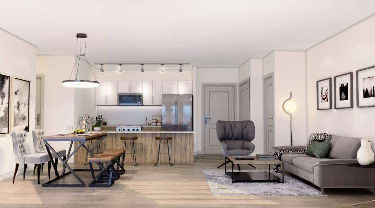 Open-concept interiors offer a choice of two professionally-designed colour schemes, 9' ceilings, wide plank laminate flooring.