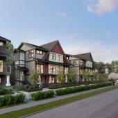The Craftsman-inspired townhomes in Pitt Meadows offer green-friendly streets, spacious yards, and private garages.