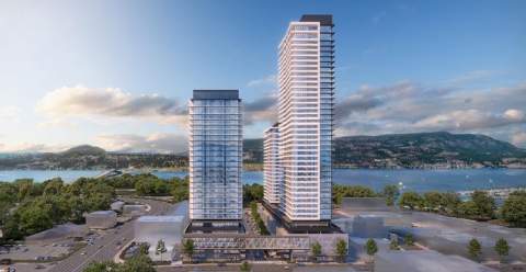 Three Modern Residential Towers Designed To Re-energize Kelowna's Downtown Core.