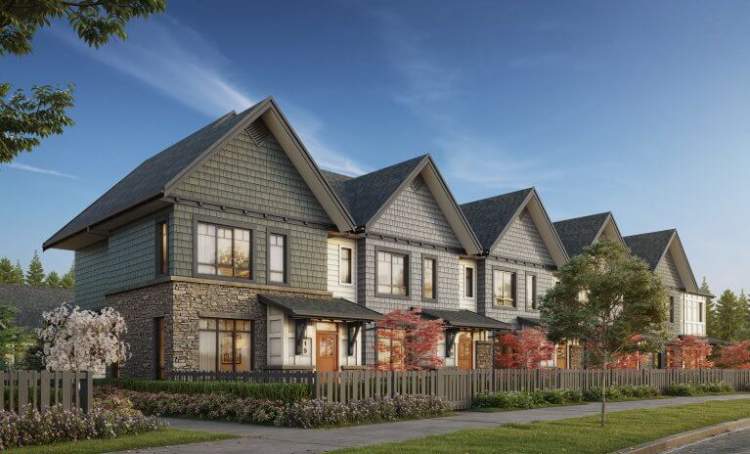 A collection of 75 Craftsman-style townhomes in Coquitlam’s picturesque Burke Mountain neighbourhood.