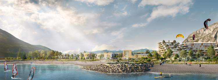An 11-acre waterfront park with two beaches and open green spaces.