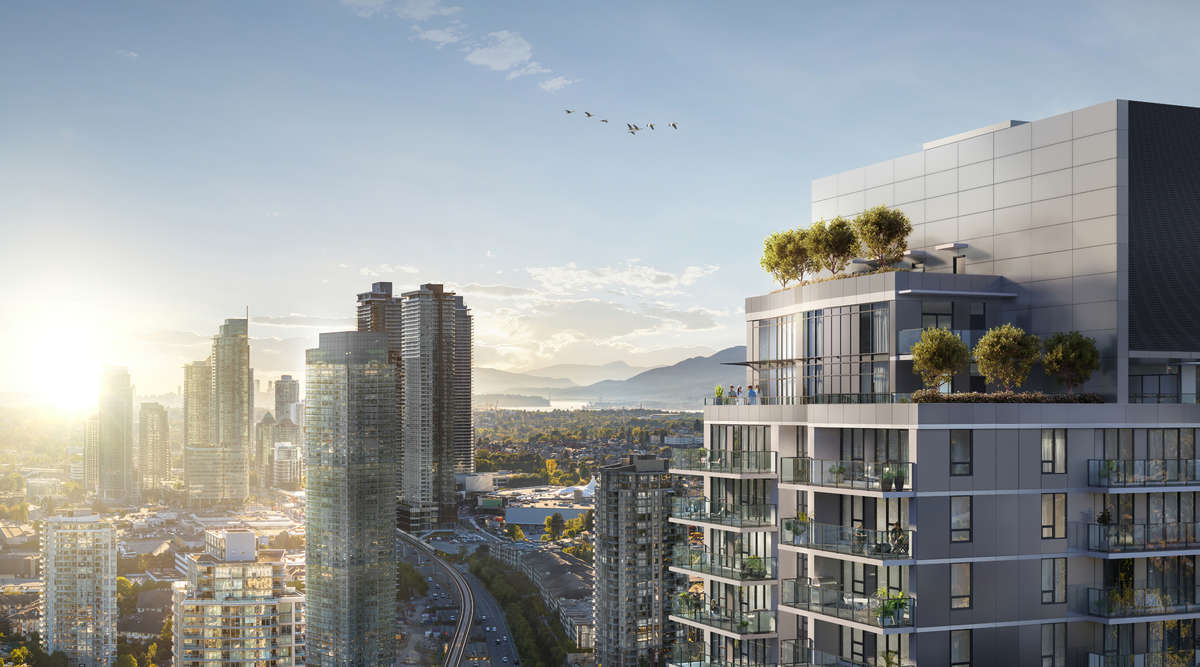 A 46-storey residential tower in Burnaby with 313 strata homes coming soon to Brentwood.