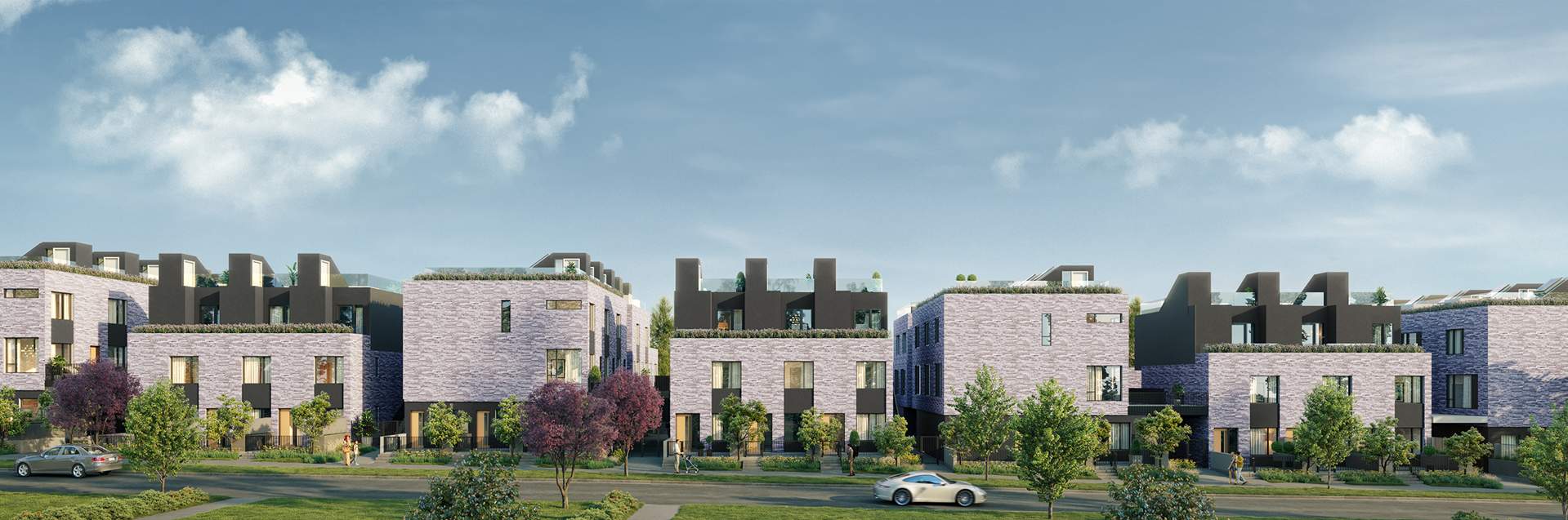 A community of elevated terrace residences of 1-, 2- & 3+-bedroom homes.