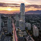 A 66-storey mixed-use Metrotown highrise with retail and office space, rental apartments, and market condominiums.