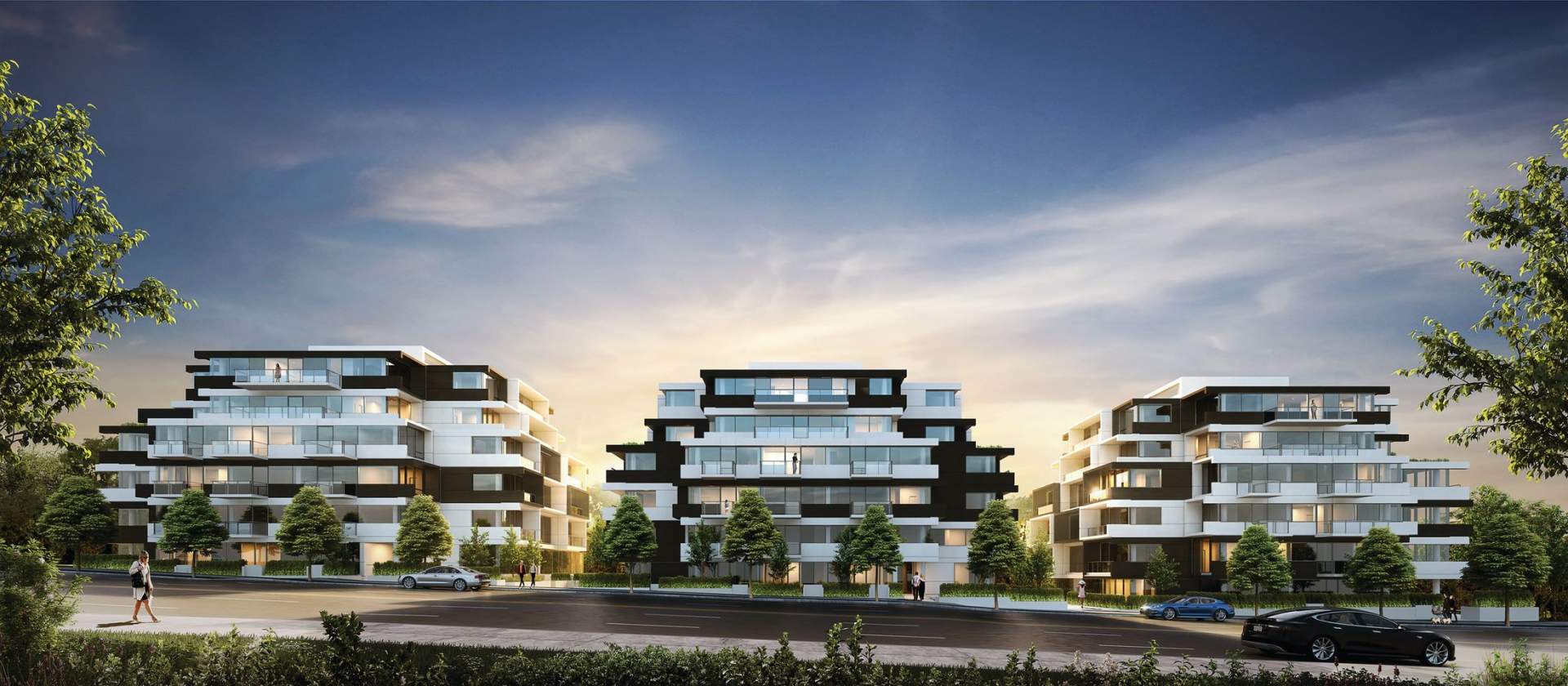 A collection of 130 modern condominiums presented in an industrial stack architecture.