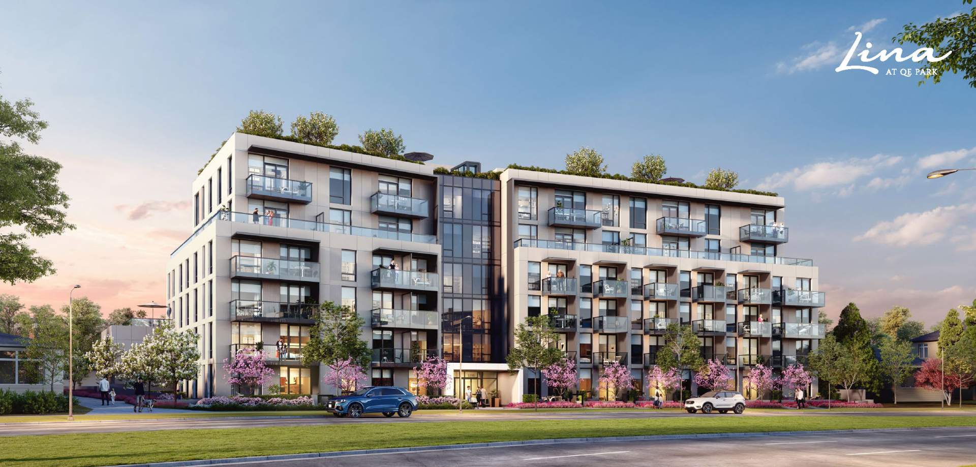 A collection of studio, 1-, 2- and 3-bedroom homes located next to Queen Elizabeth Park.