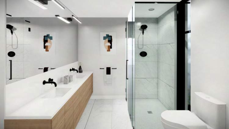 Design concept for Oak Keys bathroom.