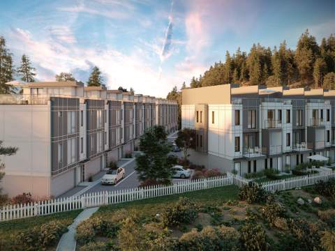 A Collection Of 97 Three-storey West Kelowna Townhomes Near Shannon Lake.
