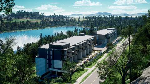 A Multi-family Development Situated On A Rise Among Tall Timbers Overlooking Florence Lake.
