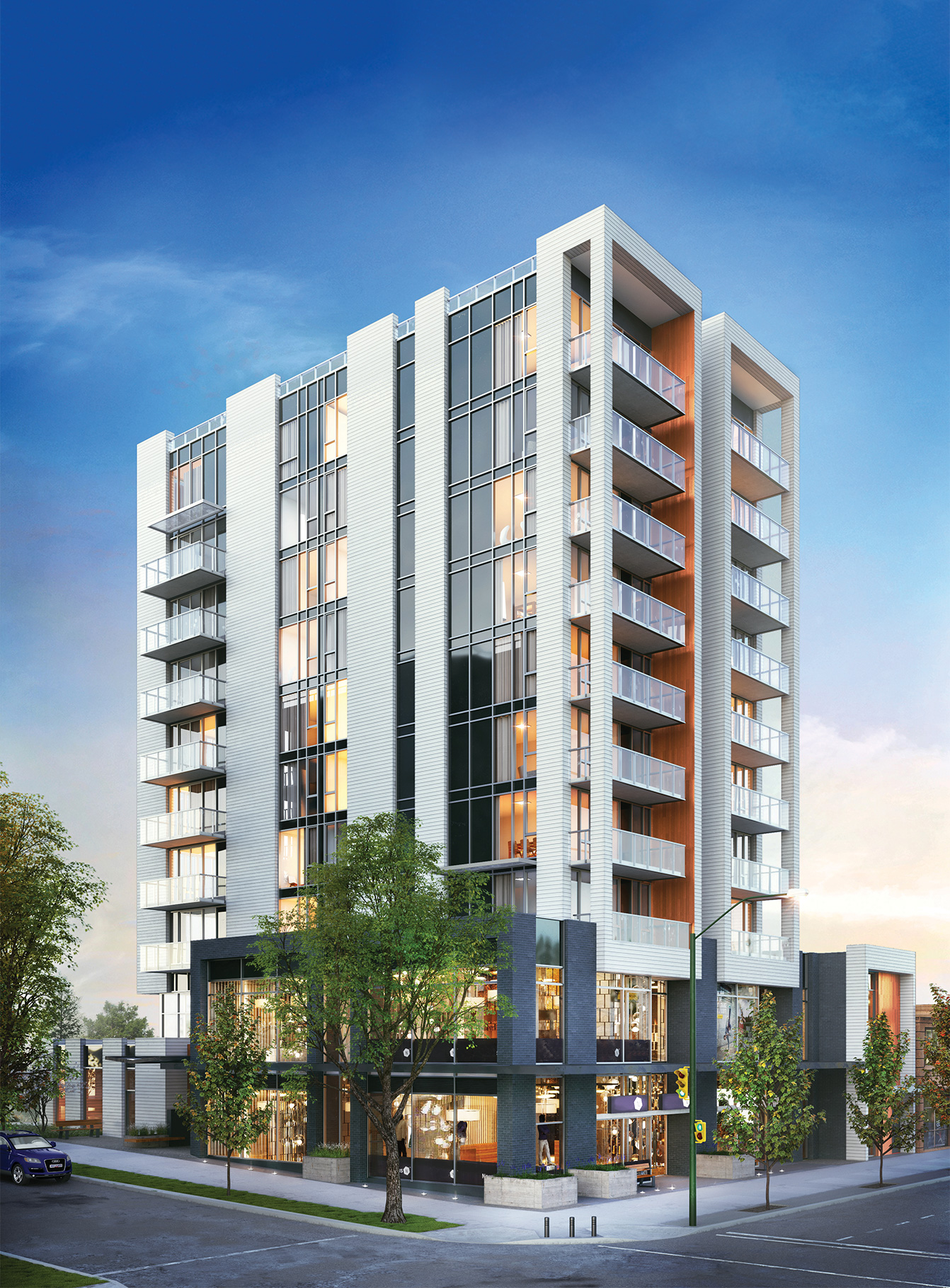 A new collection of 38 condominiums, with one to three bedrooms above two floors of commercial space, coming soon to Fairview.