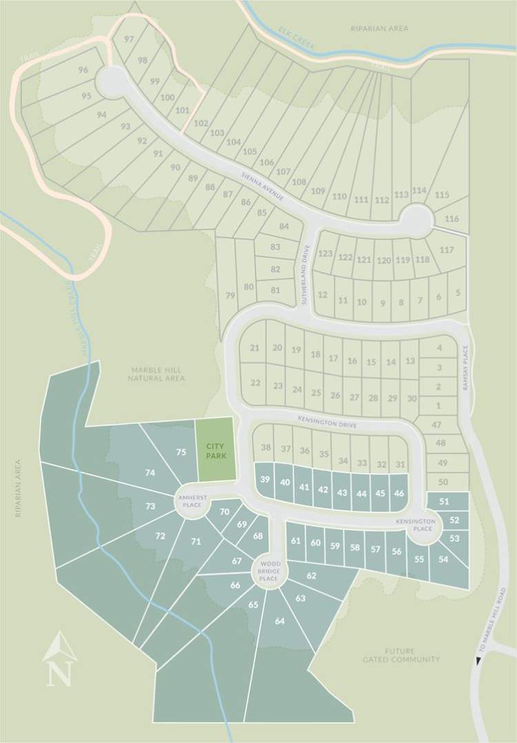 Elk Creek Estates is a 123-lot subdivision with 3- and 4-bedroom floor plans.