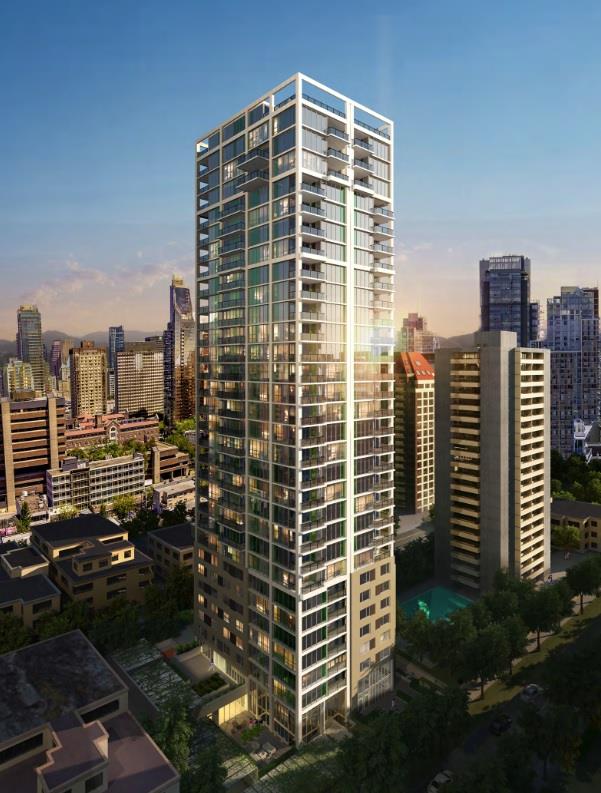 A 32-storey mixed market and social housing West End tower offering 82 condominiums.