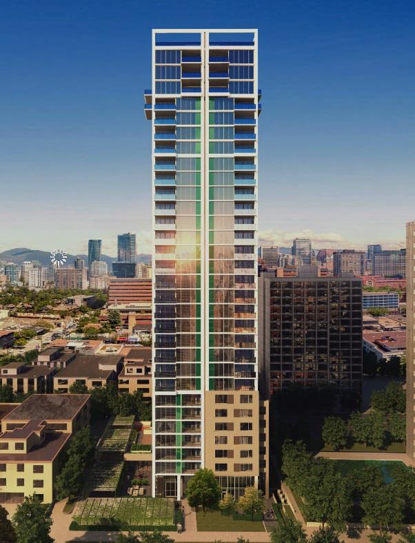 The Harwood will be a "tower in the park", downtown above the beach.