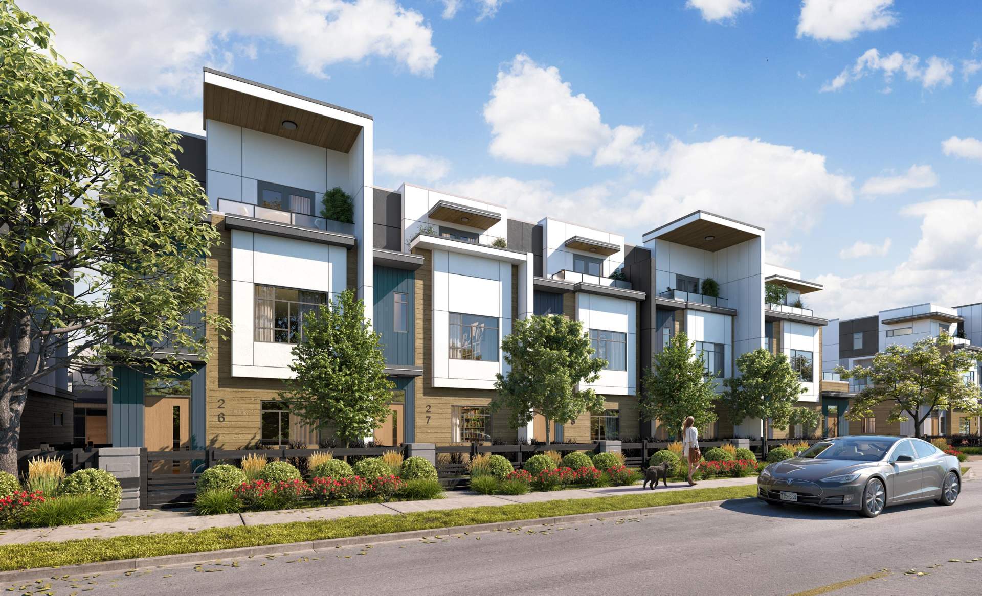 A collection of 30 modern 3- and 4-bedroom townhomes in Richmond's Quilchena neighbourhood.