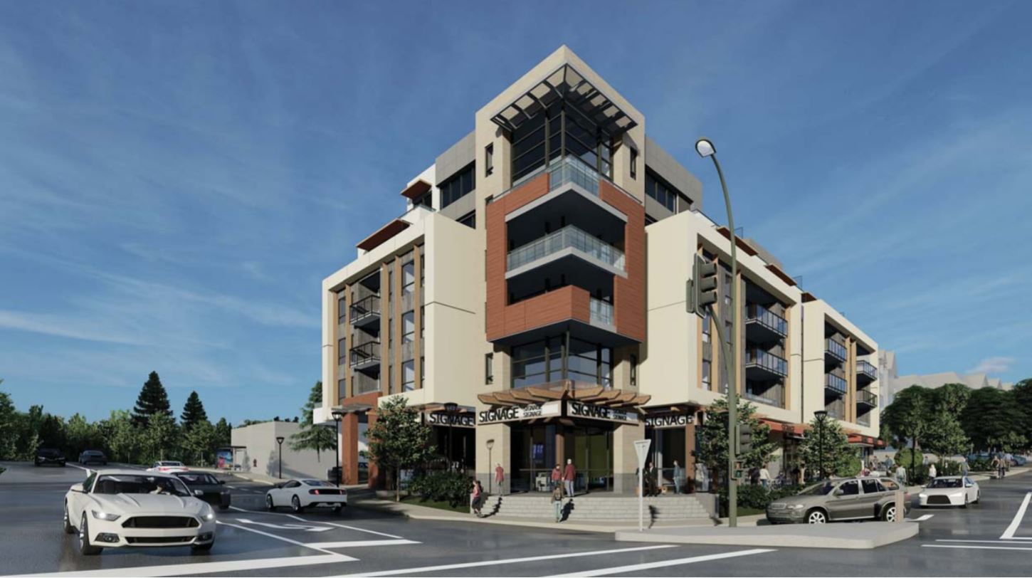 A 6-storey, mixed-use mid-rise with ground floor retail and 55 condominiums.