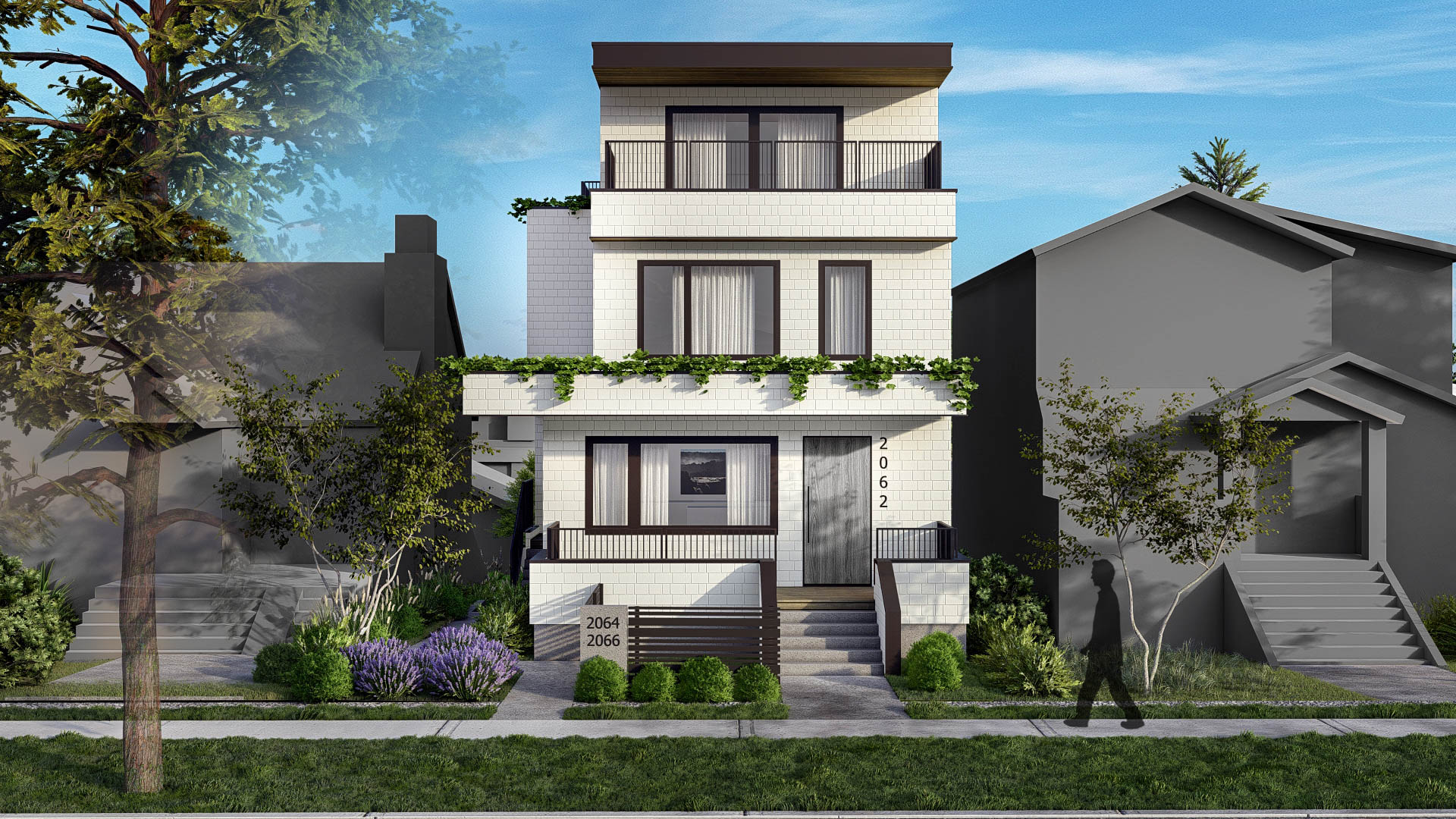 Three spacious East Vancouver homes, each with a private yard space.