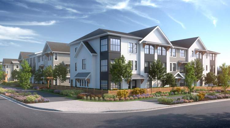 A collection of 40 modern farmhouse townhomes coming soon to Langley's Yorkson neighbourhood.