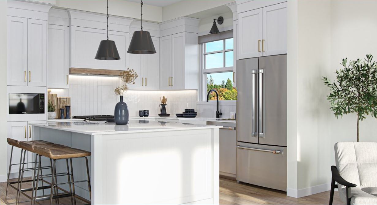 Mirada Estates: Kitchen Kitchens feature GE appliances and islands with drawers and bar seating.