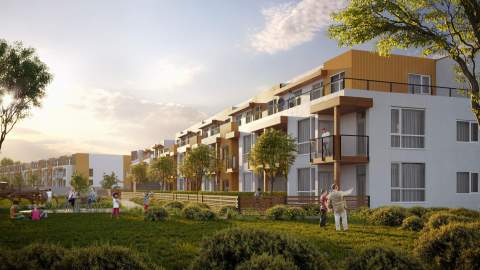 A Collection Of 130 Attainable Condominiums Above Outlook Village In Mission.