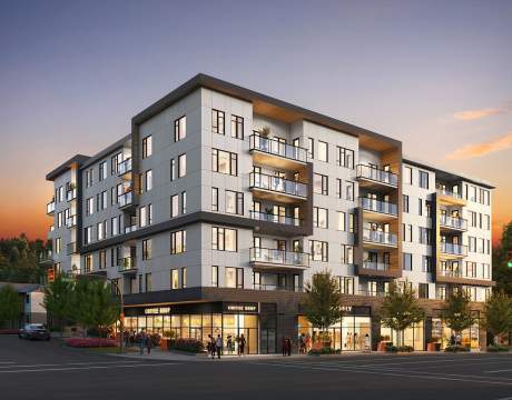 A 6-storey Port Moody Mid-rise With 70 Condominiums And 4 Street-facing Retail Units.