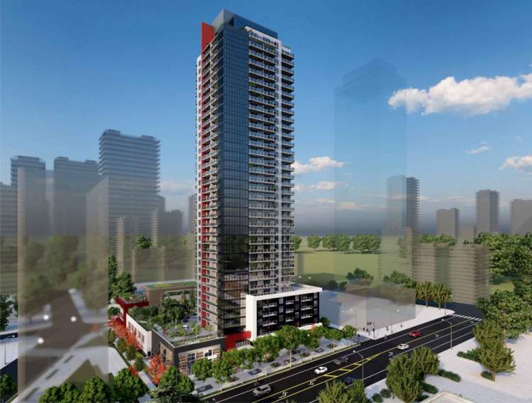 A 36-storey Surrey City Centre tower offering a selection of 332 condominiums.