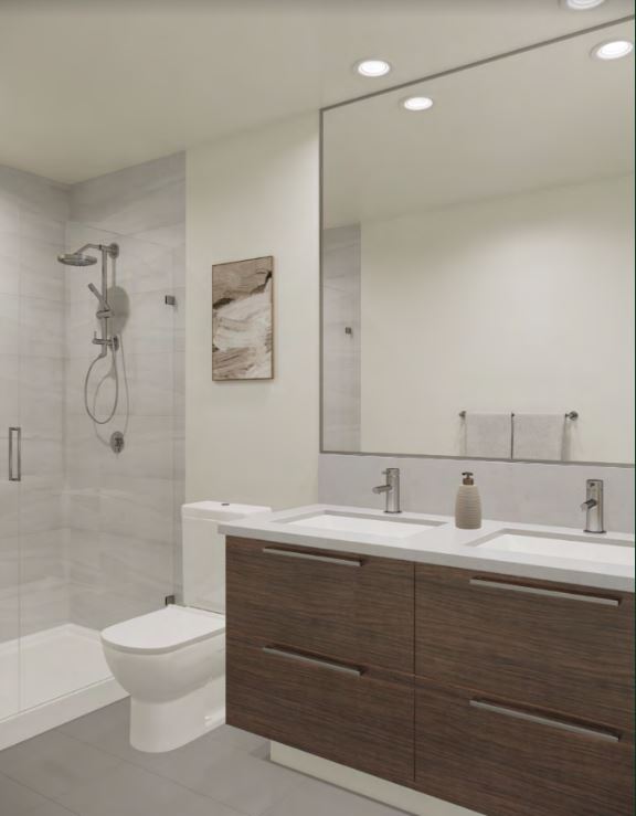 Jem’s bathrooms are designed to be peaceful, calming spaces.